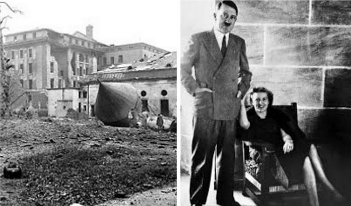 Тела Адольфа Гитлера и его жены Евы Браун были обнаружены в парке бункера в Берлине.