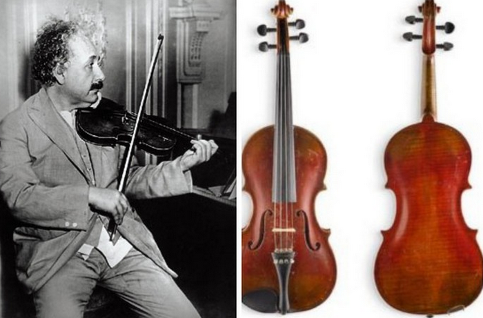 Самой большой любовью Эйнштейна были скрипки,каждую из которой он называл Линой.