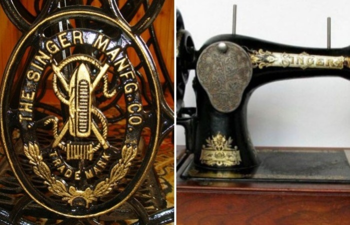 Антикварная швейная машинка Зингер