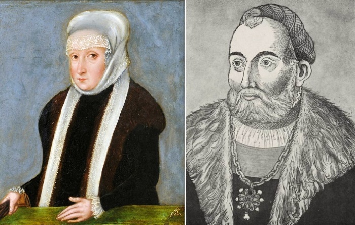 Венгерская королева Изабелла Ягеллонка и ее муж, король Янош I Запольяи.