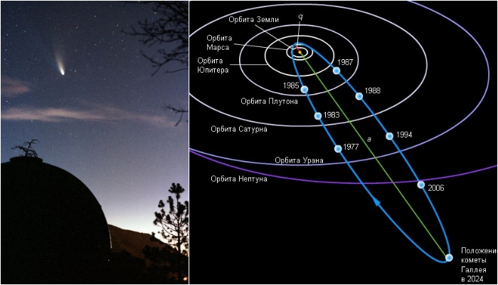 Комета Галлея стала первой, для которой вычислили эллиптическую орбиту.
