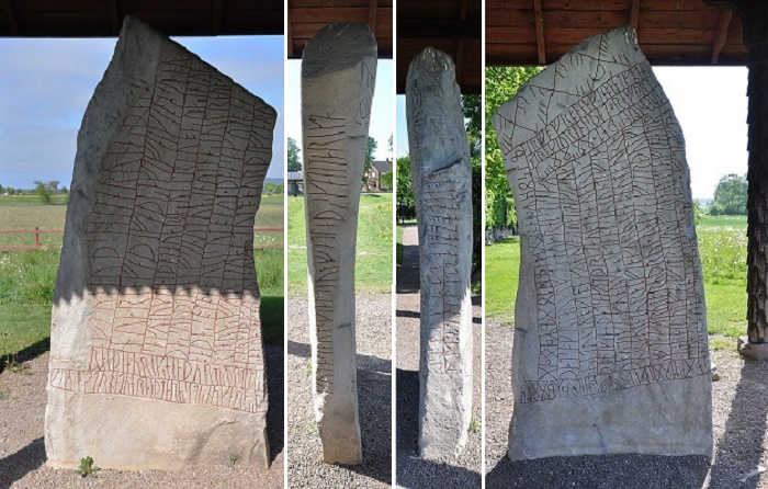 Рекский камень исписан руническими символами со всех сторон.