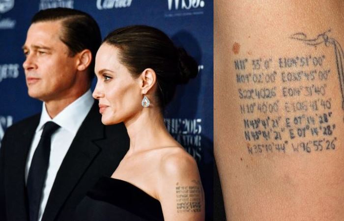 Татуировки Анджелины Джоли. Фото: elle.ru