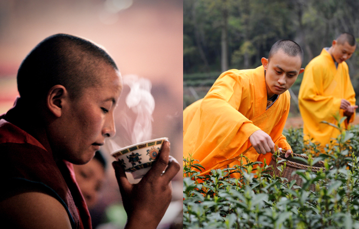 Для монахов чаепитие было частью медитации.