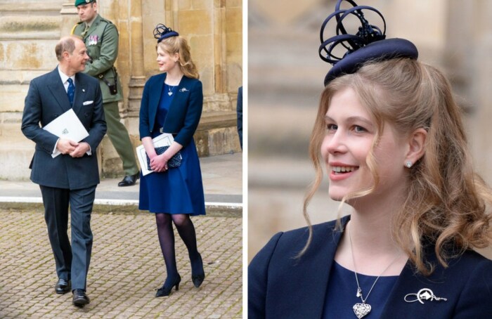 Леди Луиза Виндзор на поминальной службе в честь жизни принца Филиппа в Вестминстерском аббатстве, Лондон, 29 марта 2022 г.