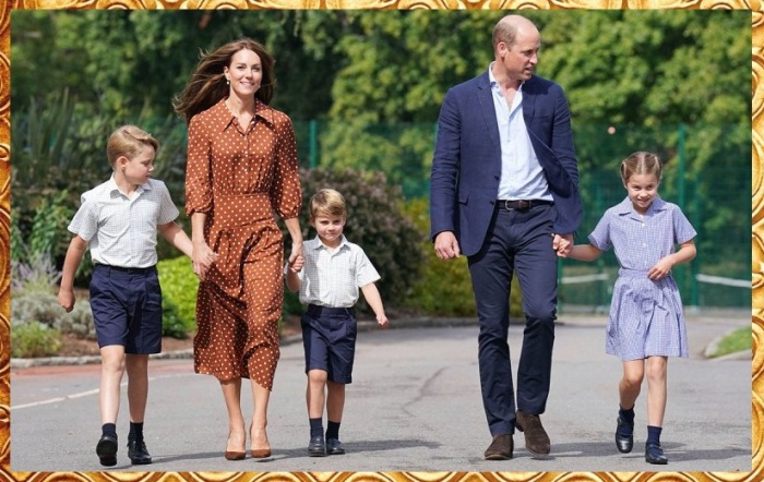 Принц Уильям и принцесса Уэльская с детьми