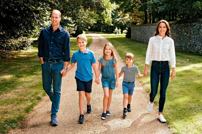 Принц Уильям и принцесса Кэтрин с детьми. / Фото: Getty Images