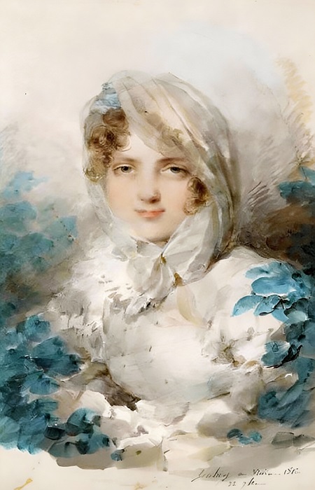 Екатерина Скавронская - Багратион. Репродукция портрета Жан-Батист Изабе