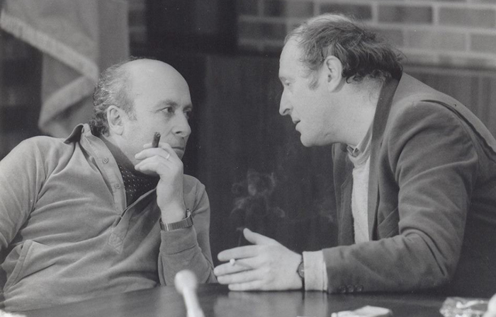 Юз Алешковский и Иосиф Бродский на писательской конференции. США, 1980-е годы. / Фото: avatars.dzeninfra.ru