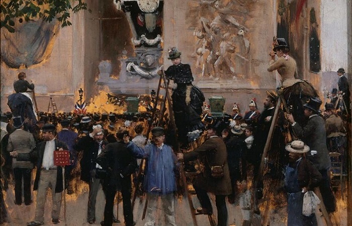 Похороны Виктора Гюго. Репродукция картины Жан Беро.