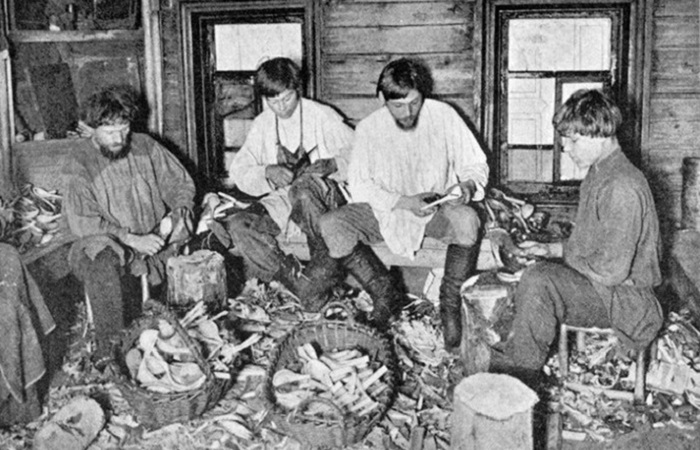 Вот так, за работой, делились секретами родственники.