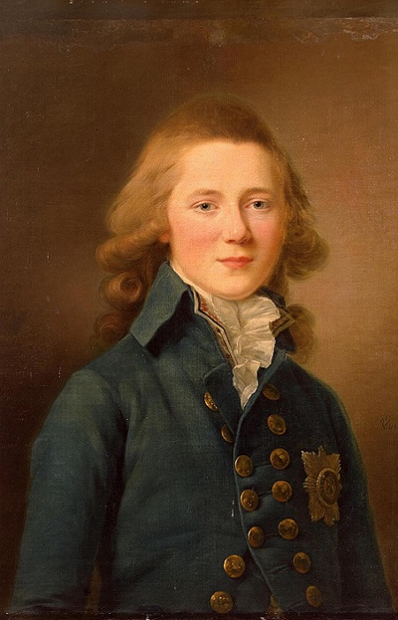 Великий князь Александр Павлович (1792). Репродукция портрета Вуаль Жан Луи.