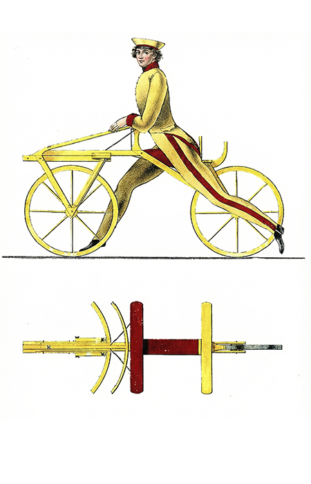 Для рекламы издали брошюру «беговела», в ней предлагались и «дрезоаксессуары»: фонарь на руль, зонтик и парус