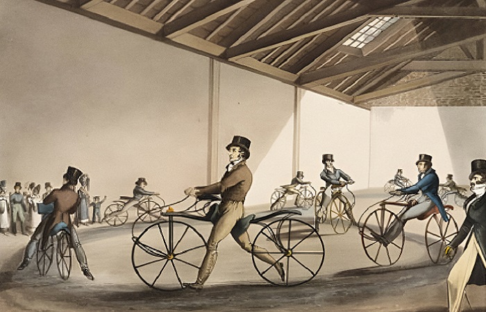 Велодром, на котором тренировались велосипедисты самокатных машин