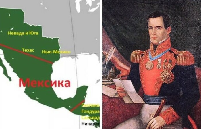 Санта-Анна продал часть Техаса американцам, чтобы пополнить казну.
