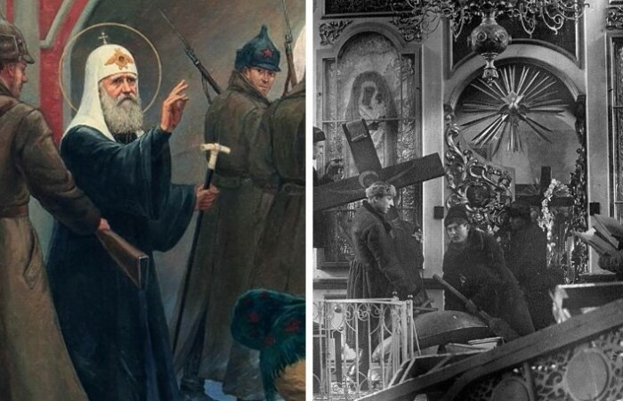 Отношение большевиков к церкви и ее святыням.