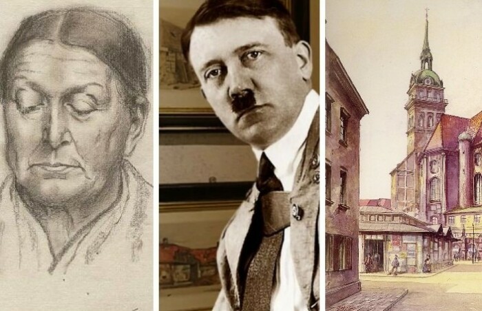Адольф Гитлер хорошо рисовал с детства, и в юности смог этим зарабатывать себе на жизнь.