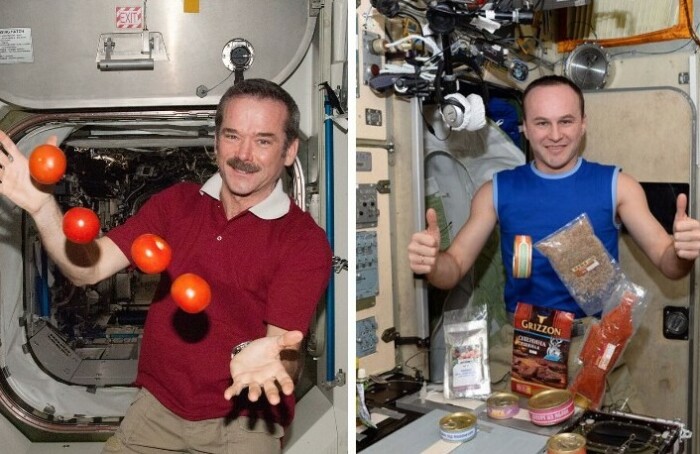 Продукты в космосе: еда в пакетиках.