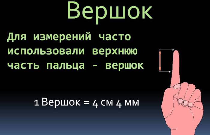 Вершком на Руси измеряли рост. / Фото: mebpilot.ru