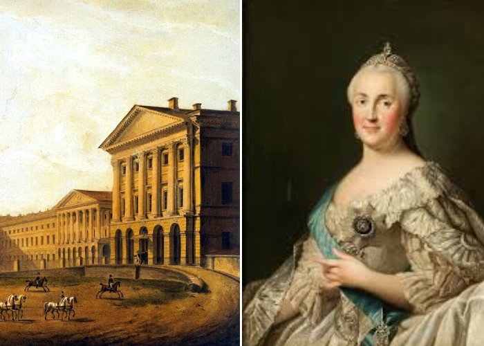 Екатерина Великая открывает Смольный институт в 1764 году.