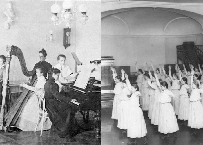 При Марии Фёдоровны стали преподавать лишь танцы и музицирование.