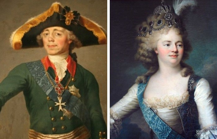 Родители Княжны Александры Павел I и Мария Федоровна