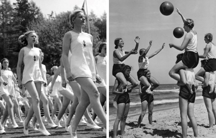 В Гитлерюгенд уделялось большое внимание физической подготовке девушек