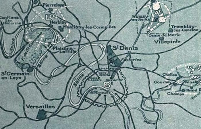 Карта фальшивого Парижа 1917 года. Фото: id77.livejournal.com