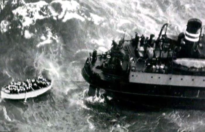 Спасение пассажиров с лайнера «Принцесса Виктория Луиза». Фото: bbc.com