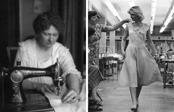 Советские женщины часто перешивали одежду в целях экономии