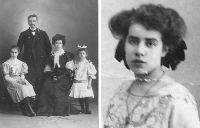 Семья Уссаковских и старшая дочь Нина
