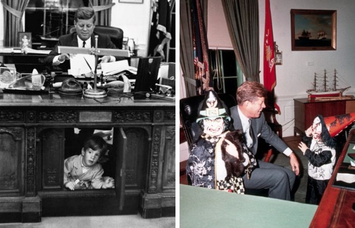Дети Кеннеди в Овальном кабинете