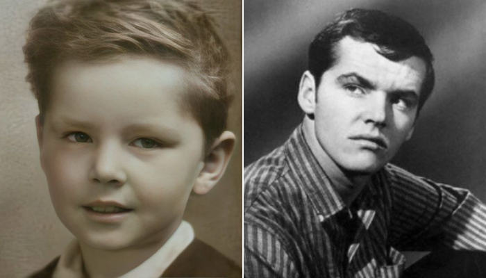 Джек Николсон в детстве и в юности.