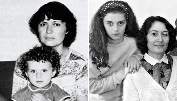 Анна Седокова с матерью в детстве.