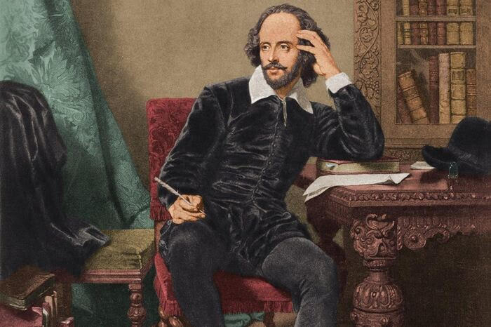Портрет Шекспира за работой, 1864 