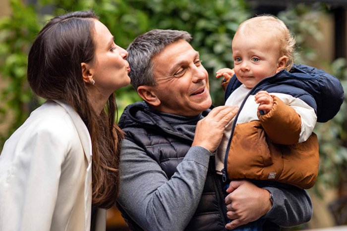 Леонид Барац и Анна Моисеева с сыном.