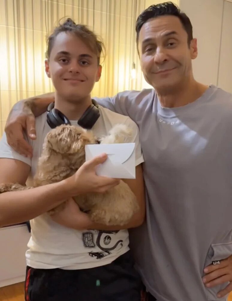 Стас Костюшкин с сыном Богданом.