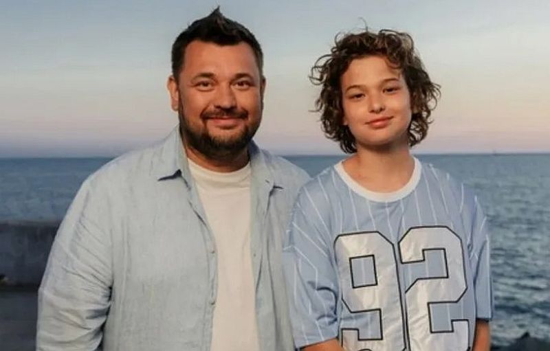 Сергей Жуков с сыном Энджелом.