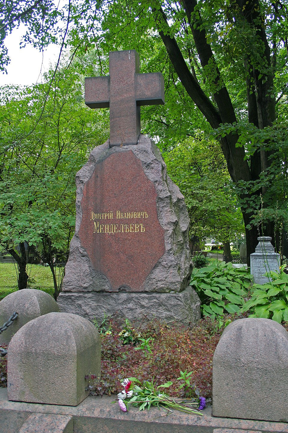 Могила Дмитрия Менделеева. Могила Дмитрия Менделеева.