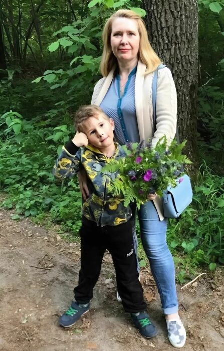 Галина Клинских с внуком.