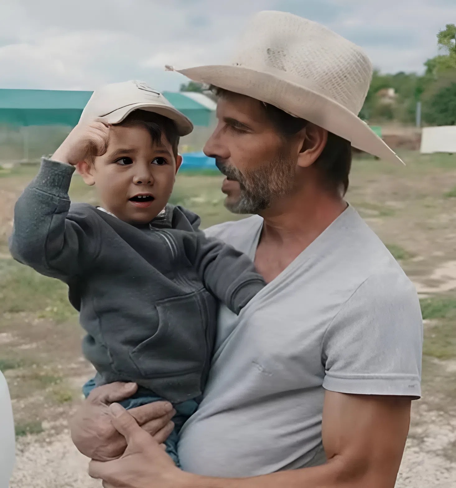 Сандро Фонтана с младшим сыном.