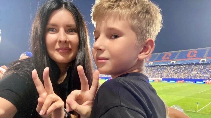 Ирина Клинских с сыном.