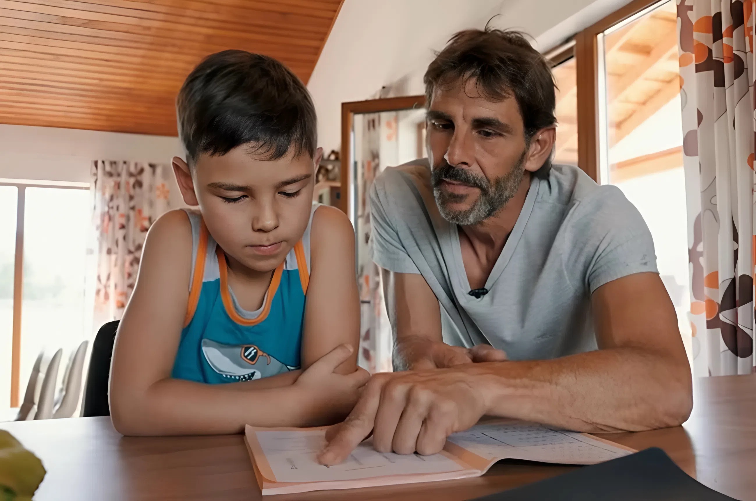 Сандро Фонтана со старшим сыном.