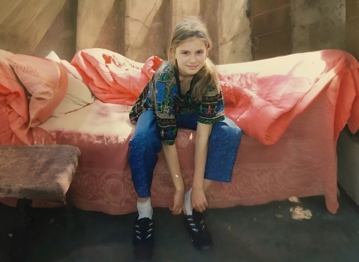 Александра Шевченко в детстве.