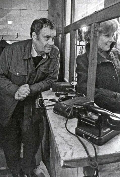 Кадр со съёмок фильма «Вокзал для двоих».