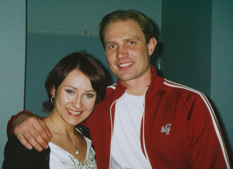 Роман Костомаров с первой женой Юлией Лаутовой.