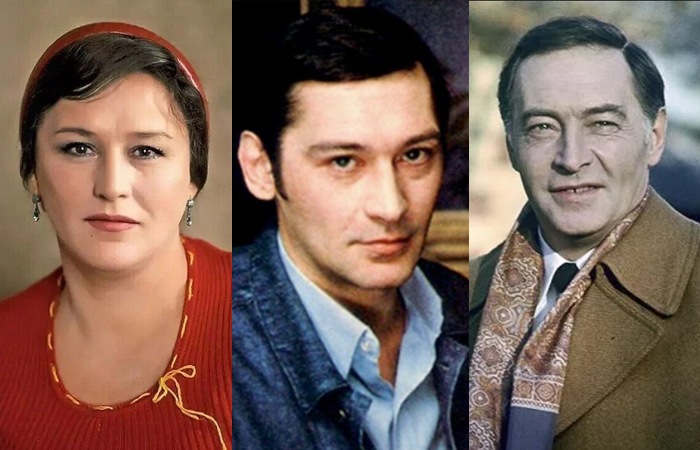 Нонна Мордюкова, Владимир и Вячеслав Тихоновы.