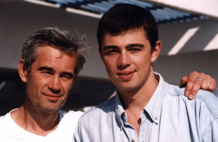 Сергей Бодров-старший с сыном.