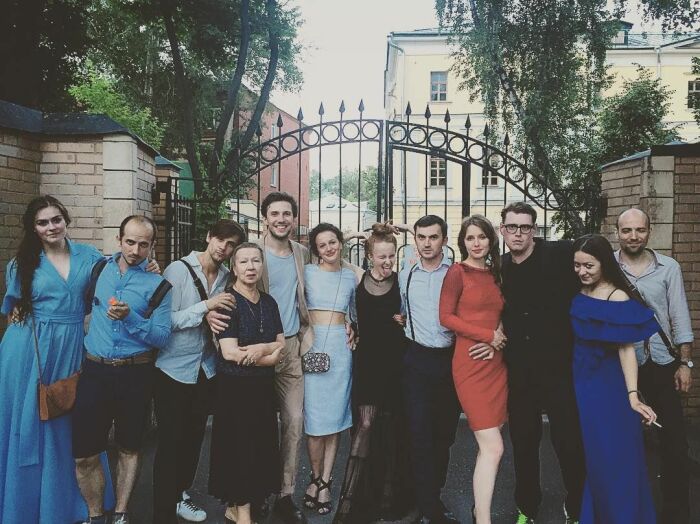 После выпускного спектакля в ГИТИСе.