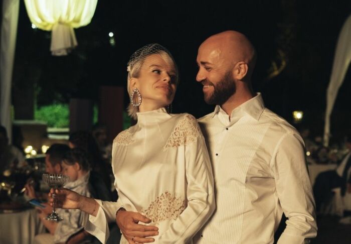 Дуся Бубель с мужем.